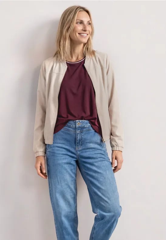 Blouson met lange mouwen en ritssluiting