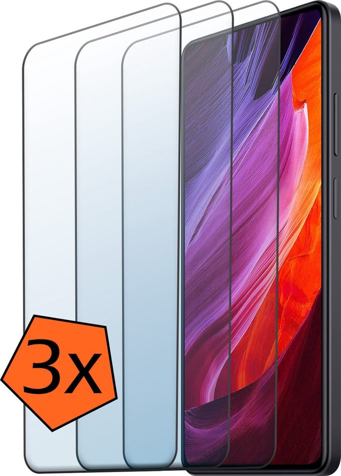 Screenprotector - 3 Stuks - Geschikt voor Xiaomi Redmi Note 12 Pro+ - Extra Sterk - Gehard Glas - Beschermglas - Tempered Glass - Screen Protector