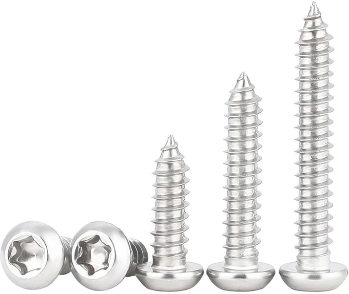 100x Zelftappende Schroeven M5 x 20 mm RVS Torx Platte Kop - Zelfborend