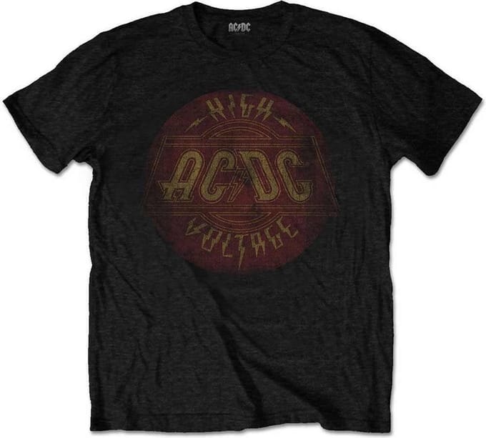 AC/DC - High Voltage Vintage Heren T-shirt - S - Zwart