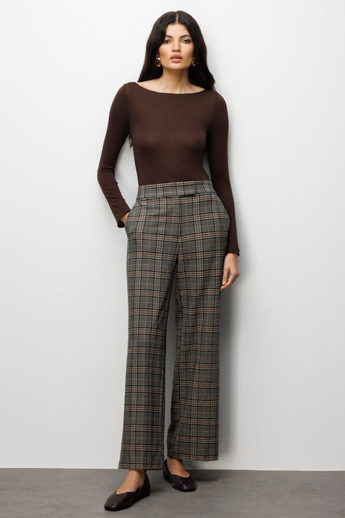 Slim Fit Boothals Blouse