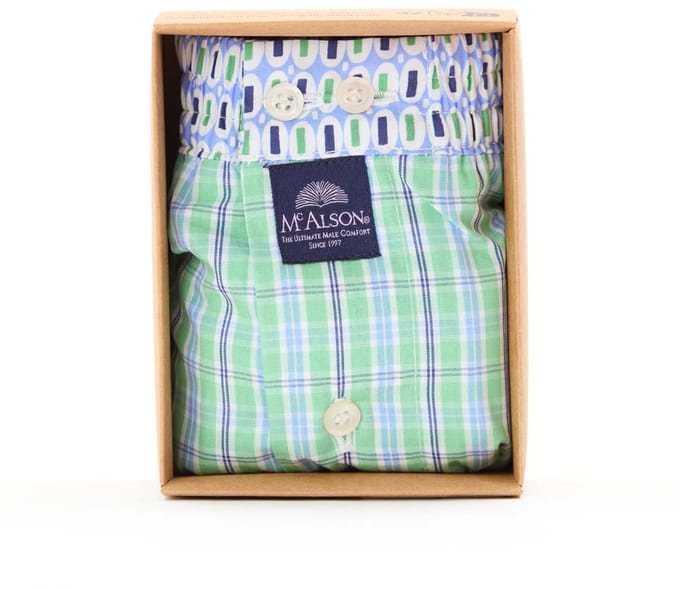 McAlson Boxershort Tartan light green & blue (M)