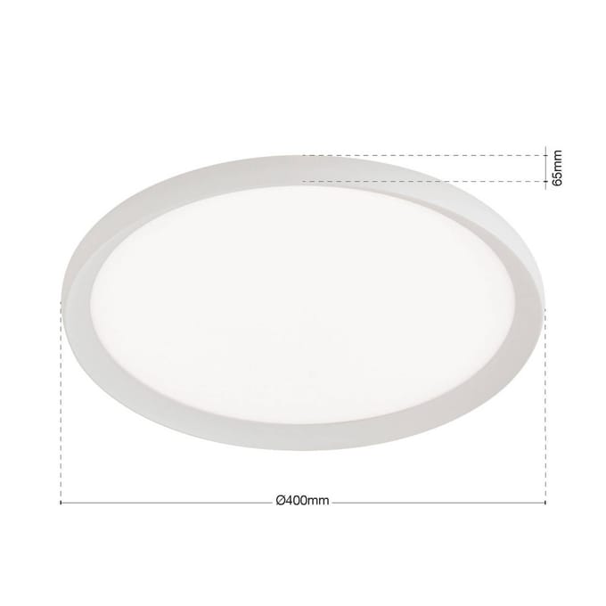 ORION LED plafondlamp Kant, Ø 40 cm, wit, CCT, metaal/kunststof