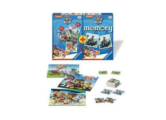 Ravensburger PAW Patrol 3-in-1 puzzel & memory Bordspellen Kinderpuzzels