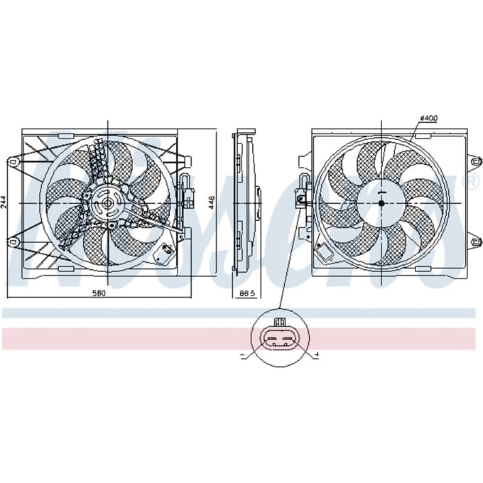 Koelventilatorwiel, motorkoeling NISSENS 85921