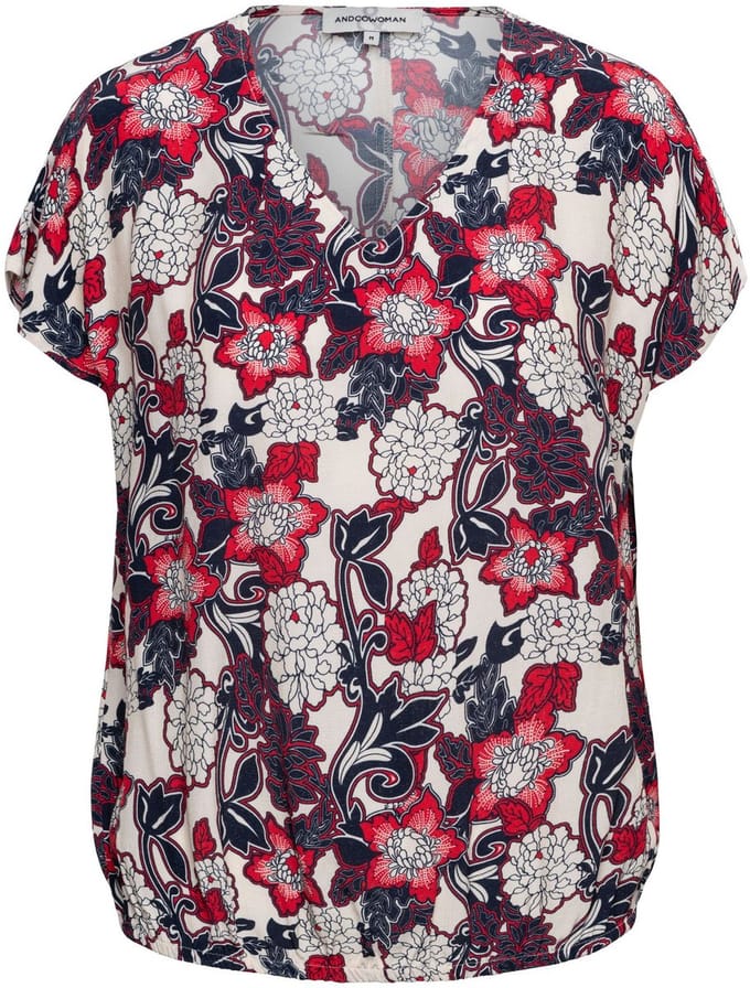 &Co Woman AMKE FLOWER - Top - L - Rood