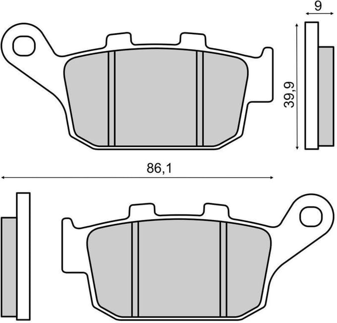 rms remblokje voor motor honda 500 cb 2017 pc58a / ar nieuw