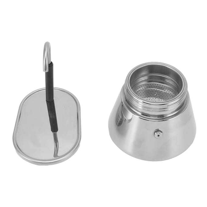 Moka Pot RVS Italiaans Type DIY Grote Capaciteit Lichtgewicht Draagbare Koffiemaker gray