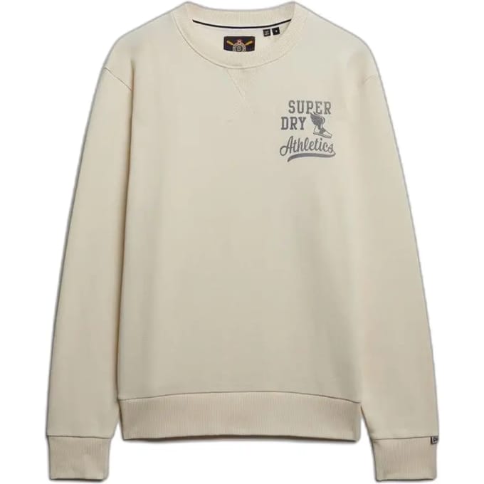 Superdry Athletic Essential Crew Sweatshirt Beige S Man