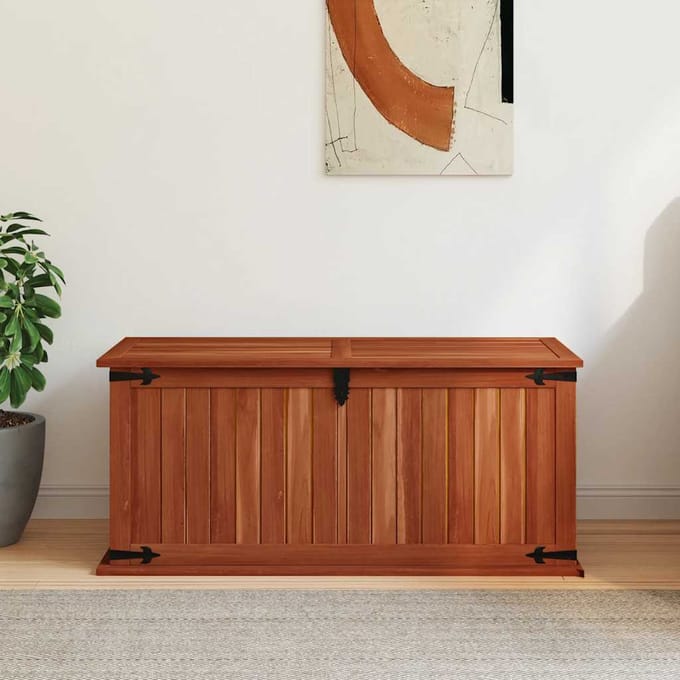 vidaXL - Opbergkist - 90x45x40 - cm - massief - acaciahout