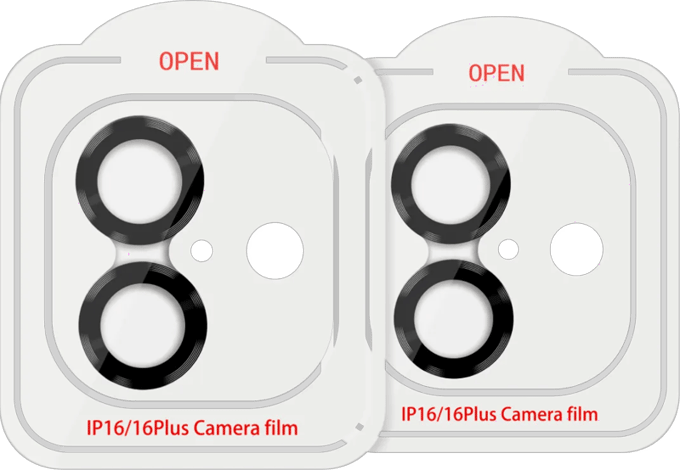 BlueBuilt Apple iPhone 16/16 Plus Camera Lens Protector Aluminium Duo Pack