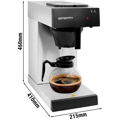 GGM Gastro Filterkaffeemaschine - 1,8 Liter - mit 2 Warmhalteplatten - inkl. Glaskanne