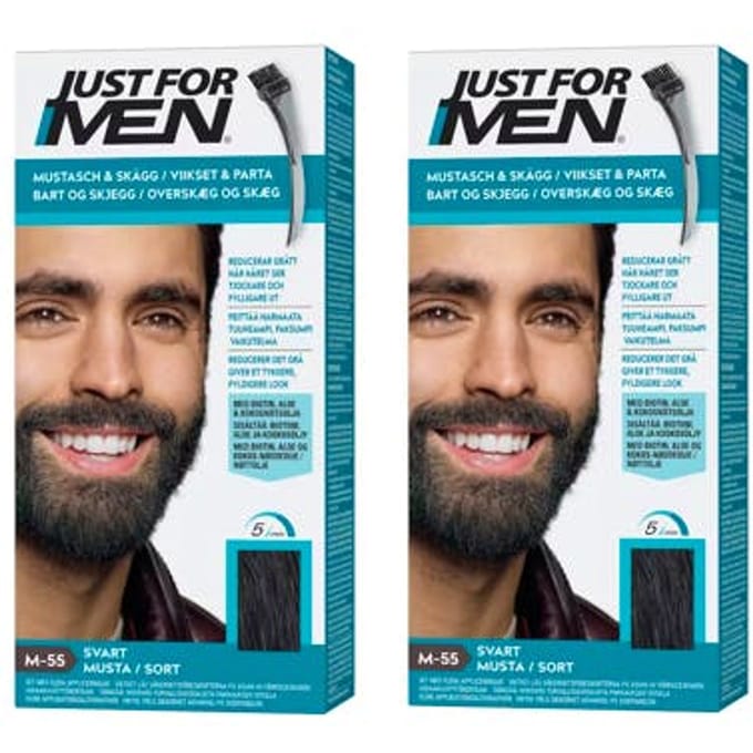 Just For Men Moustache &amp; Beard M-55 Real Black 2 x 55 g