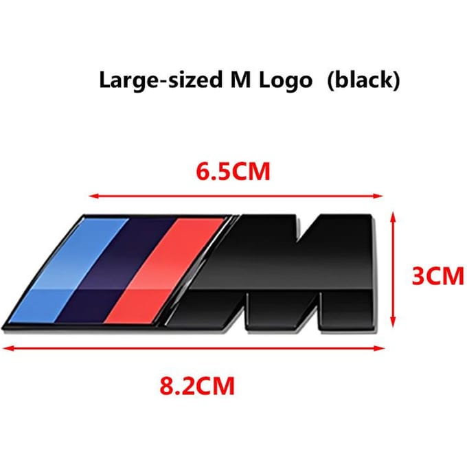 Auto M Logo Spatbord Zijembleem Achterklep Badge Sticker Accessoires Voor BMW E34 E46 E39 E38 E90 E60 E36 F30 F30 F10 E92 E38 E91 zwart