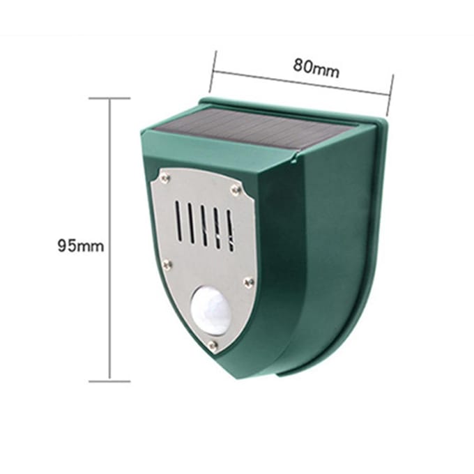 Alarme Sonore Lumineuse Solaire Détecteur de Mouvement Alerte Sonore 110dB Avertissement Flash Stroboscopique Système d'Alarme de Sécurité gray