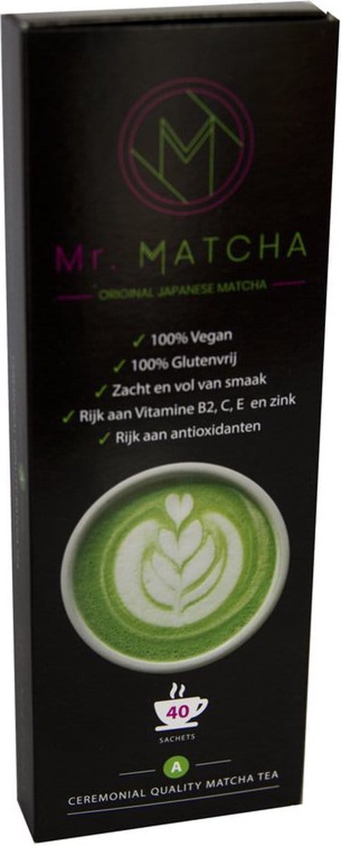 Matcha thee - doos 40 poedersachets- pure matcha - Mr.MATCHA