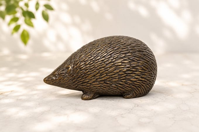 Tuinbeeld - bronzen beeld - Kleine egel - Bronzartes - 5 cm hoog