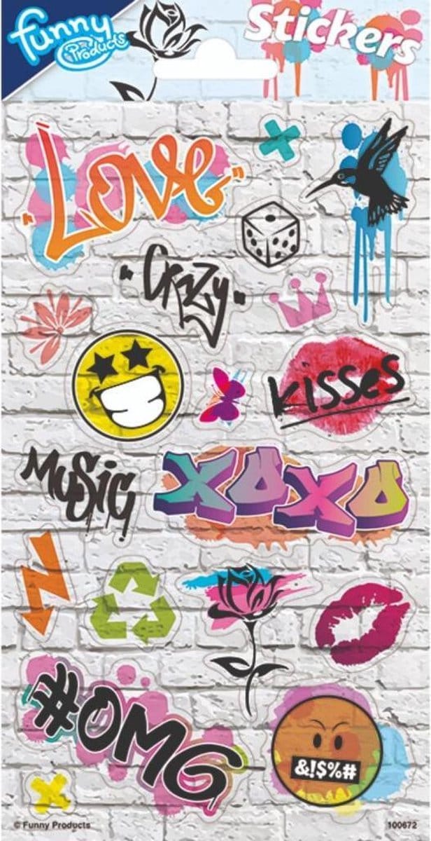 Funny Products Stickerset Graffiti Junior 19 Stickers