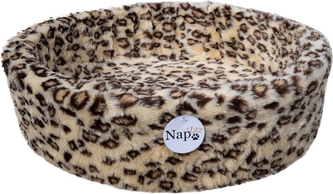NapZZZ Hondenmand - Sneeuw Luipaard Beige - 85 x 73 x 20 cm