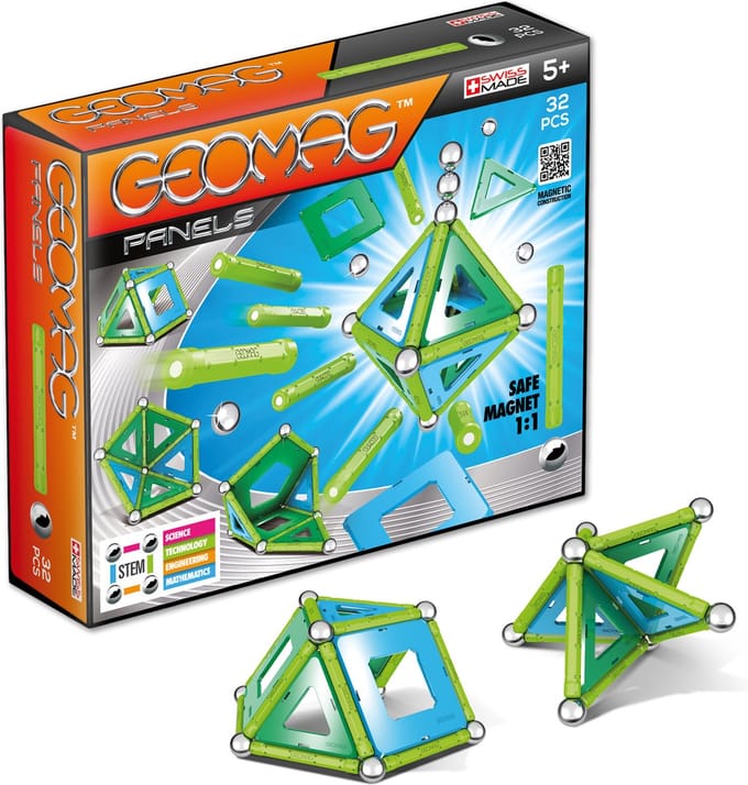Geomag Panels Groen/blauw 32-delig