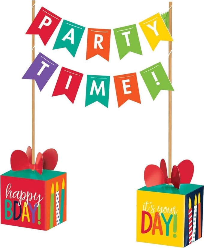 Amscan Feestdecoratie Party Time! 35,5 Cm Papier/hout