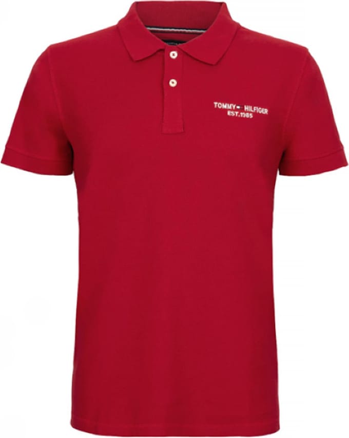 Tommy Hilfiger | Polo heren | Rood| geborduurd logo | S