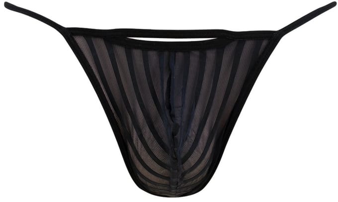 WOH heren microfiber G-string personal allure mesh zwart