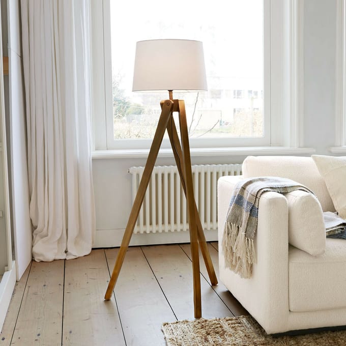LOBERON Vloerlamp Kelvio antiekbrons