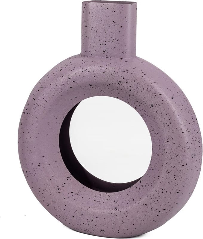 HomeBound by KY | Metalen donut vaas lila dots | bloemenvaas