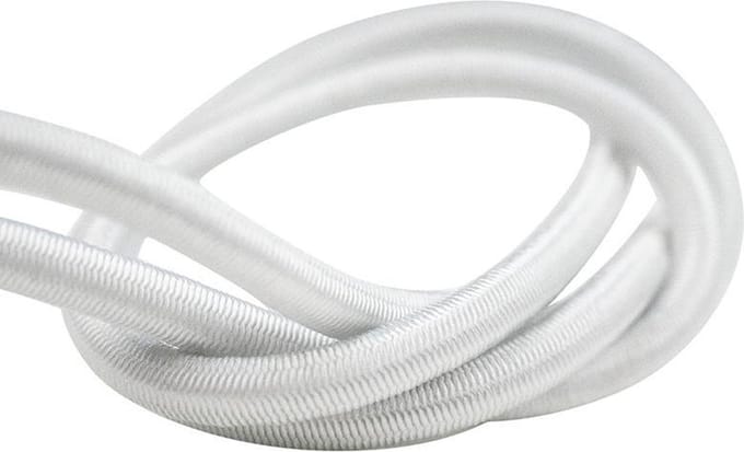 Afdekzeilwinkel - Elastisch koord 8mm wit op rol - 10 meter