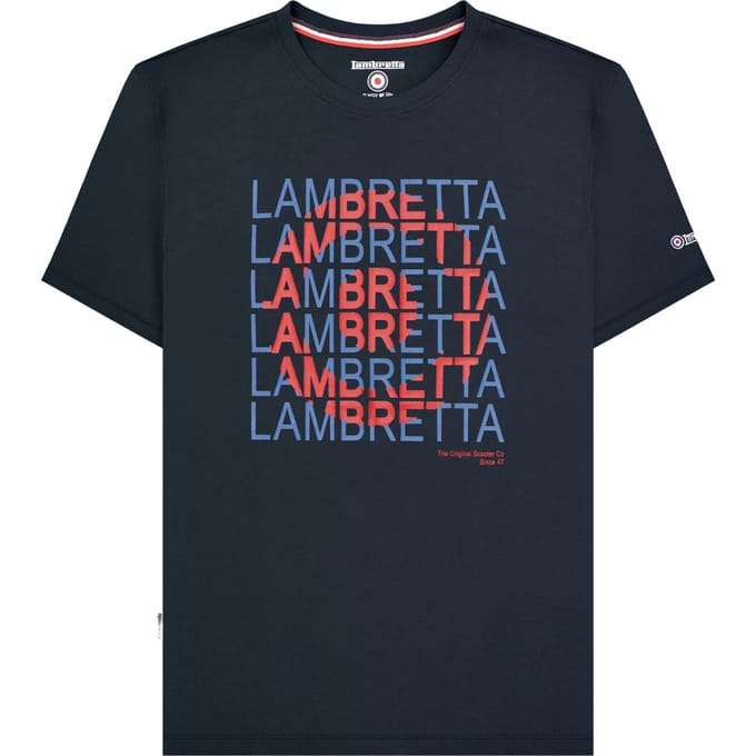 Lambretta Heren Heritage SS25 Target T-Shirt (Marine)