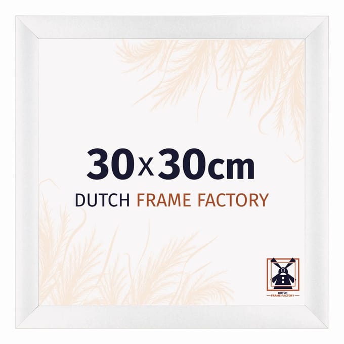 Fotolijst 30x30 cm - MDF - Wit Hoogglans - Praag