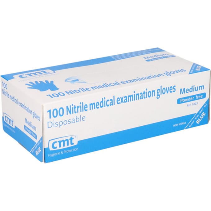 Handschoen CMT M nitril blauw