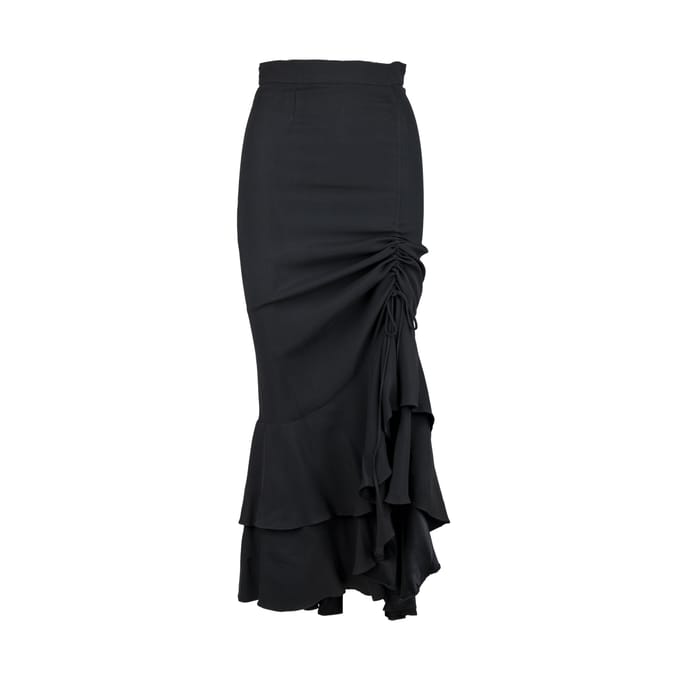Moschino Couture gelaagde geplooide lange rok - jaren '90