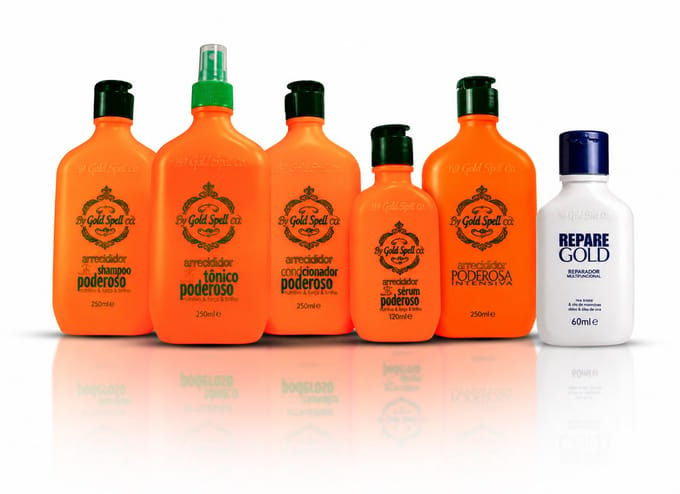 Gold Spell Poderosa Kit – Complete Haarverzorgingsroutine (Shampoo + Tonic + Conditioner + Serum + Intensief Masker + Repare Gold)