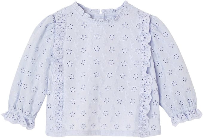 Vertbaudet Meisjesblouse met ruches van Engels borduurwerk