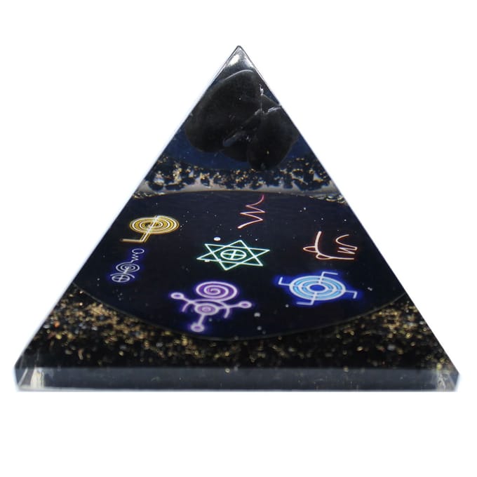 Orgonite Piramide - Middernacht Reiki - 90mm