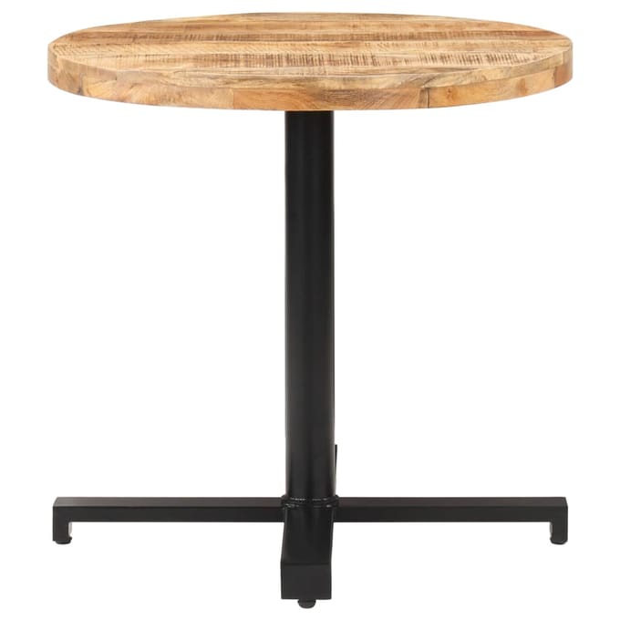 vidaXL - Bistrotafel - rond - Ø80x75 - cm - ruw - mangohout