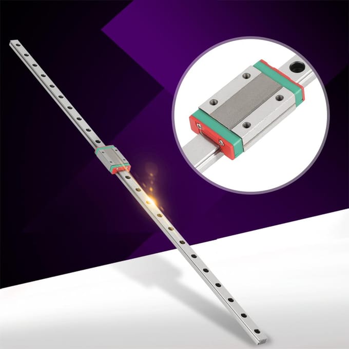 Rail de guidage linéaire MGN12H 600 mm pour routeur CNC avec bloc coulissant