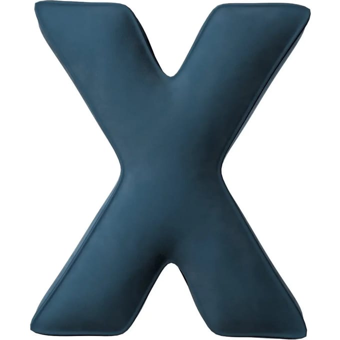 Kussen letter x Yellow Tipi Posh Velvet