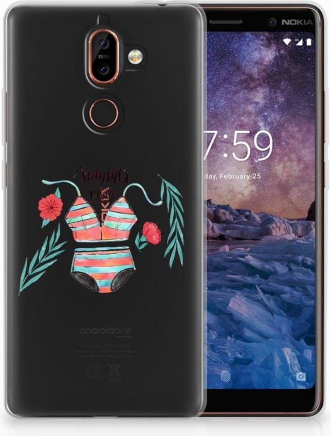 Nokia 7 Plus Telefoonhoesje met Naam Boho Summer
