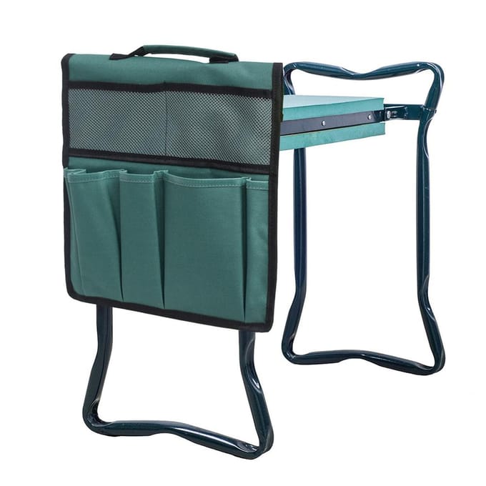 Chariot de jardin chariot à plateau sac de rangement pour outils (vert) vert
