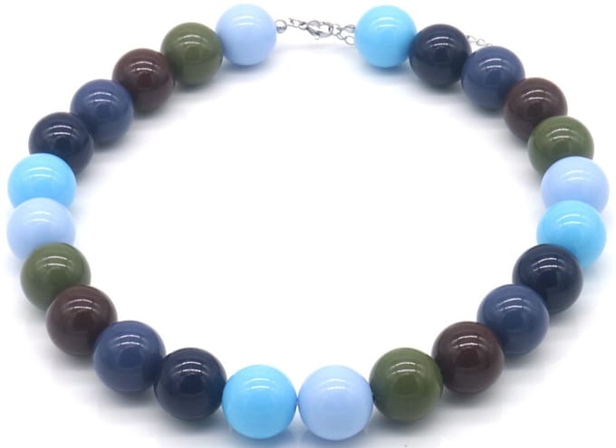 Ketting - kralen - multicolor - 18mm - 40-45cm - dames - sieraden - vrolijk - opvallend - cadeau