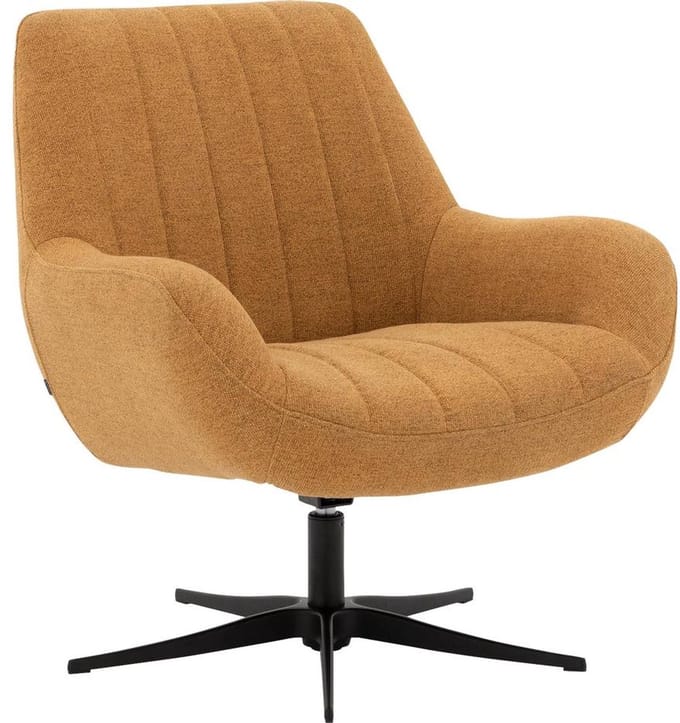Goossens Fauteuil Kamille - Stof - Geel