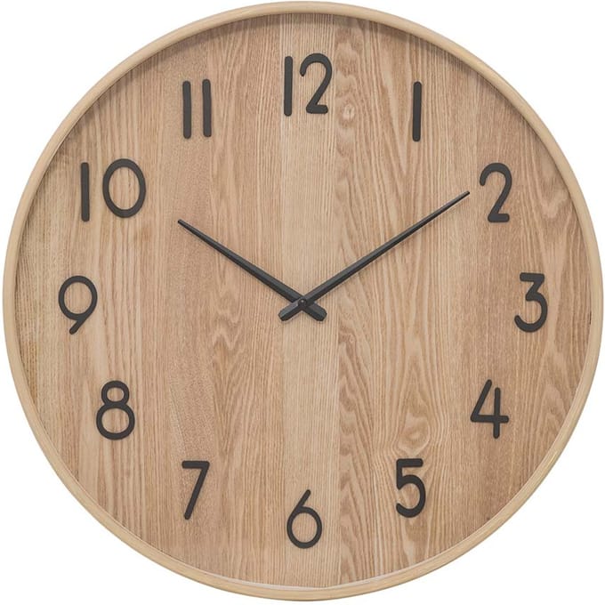 Eazy Living Wandklok Ø 55 cm Garance Licht Hout