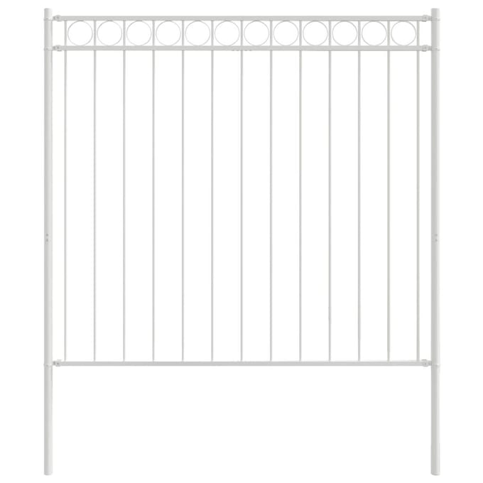 vidaXL - Heckelement - ASSEN - 170 - x - 200 - cm - Staal - Wit