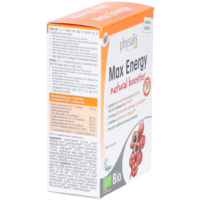 Physalis® Max Energy Natural Booster 30 Capsules