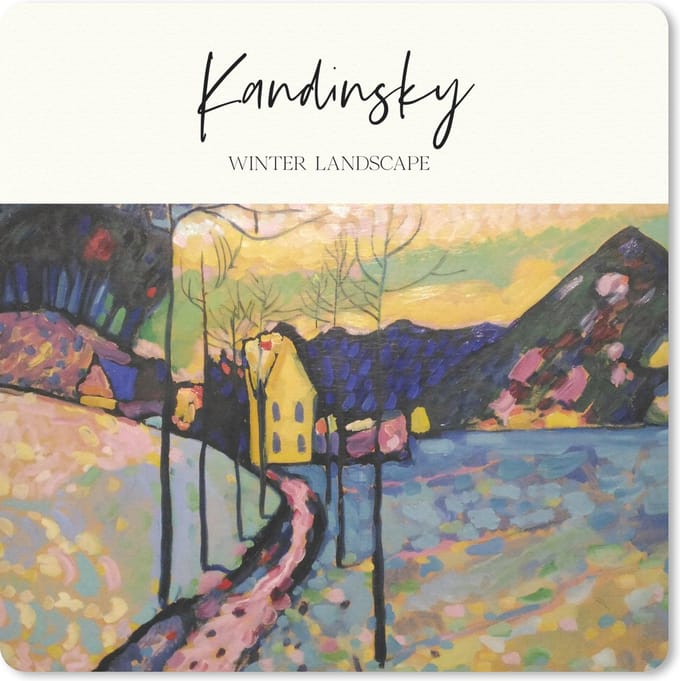 Muismat 20x20 cm - Mousepad Kunst - Winter landscape - Kandinsky - Muismatten