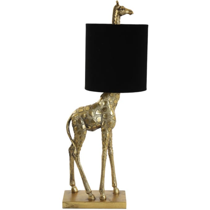 Light & Living Tafellamp Giraffe - Goud/Zwart - 28x20x68 cm