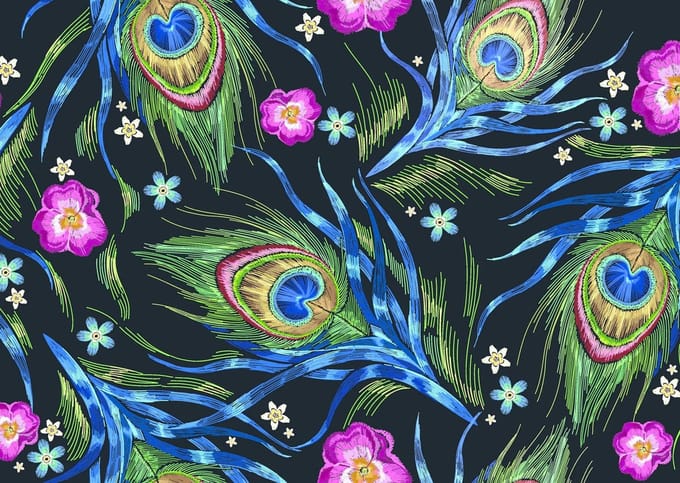 Placemat vinyl | Peacock | 4 stuks
